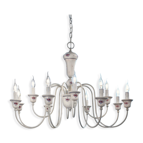 Ferroluce Závěsné retro svítidlo SANREMO, ∅ 95 cm, 12xE14