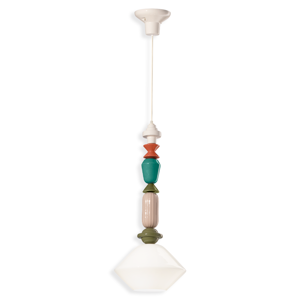 Levně Ferroluce Závěsné vintage svítidlo LARIAT, v. 70 cm, 1xE27