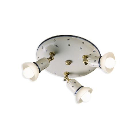 Ferroluce Stropní retro svítidlo SAVONA, ∅ 42 cm, 3xE14