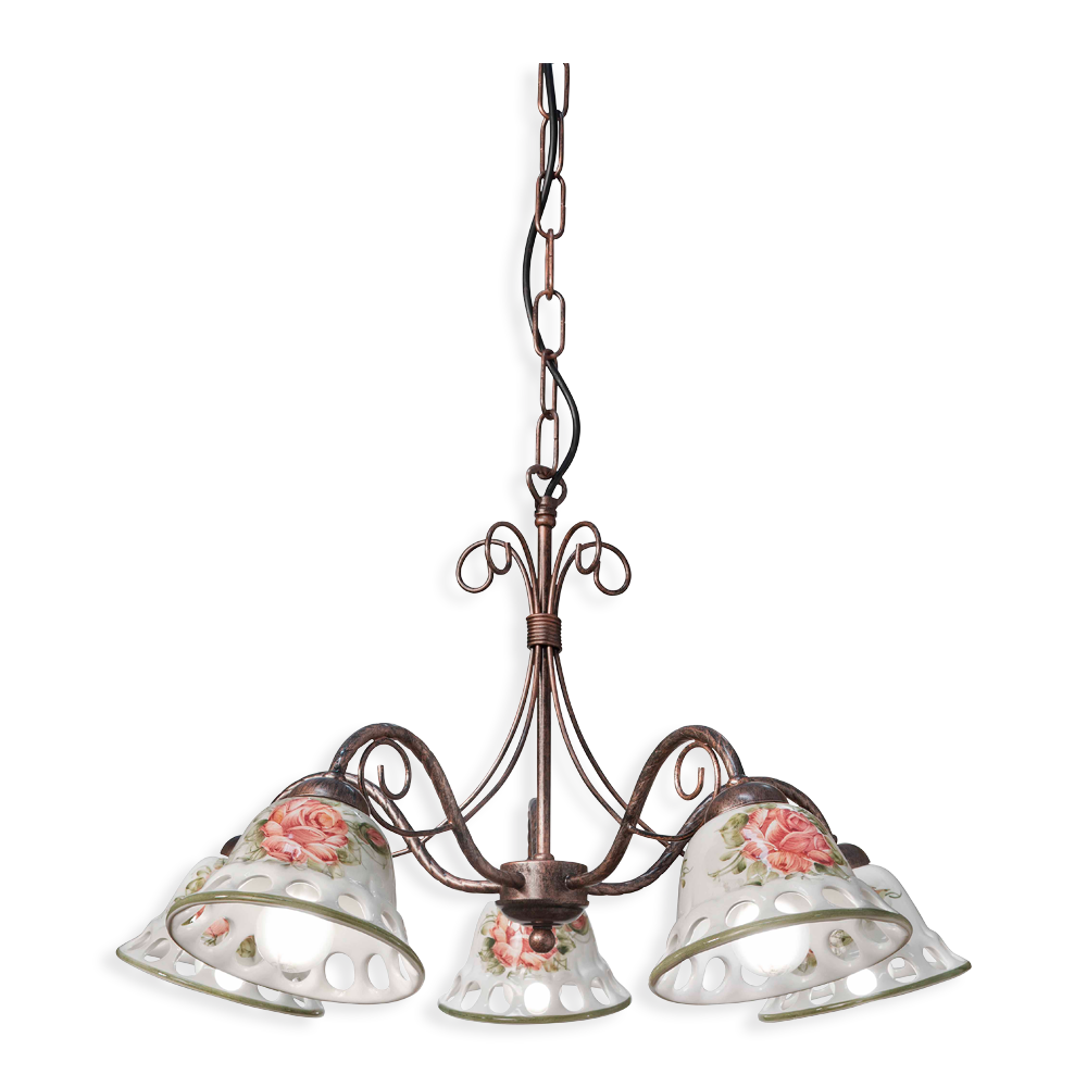 Ferroluce Závěsné svítidlo NAPOLI, ∅ 56 cm, 5xE14