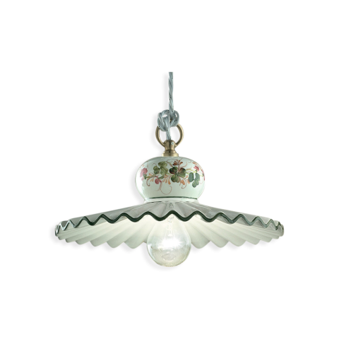 Levně Ferroluce Závěsné vintage svítidlo ROMA, ∅ 31 cm, 1xE27