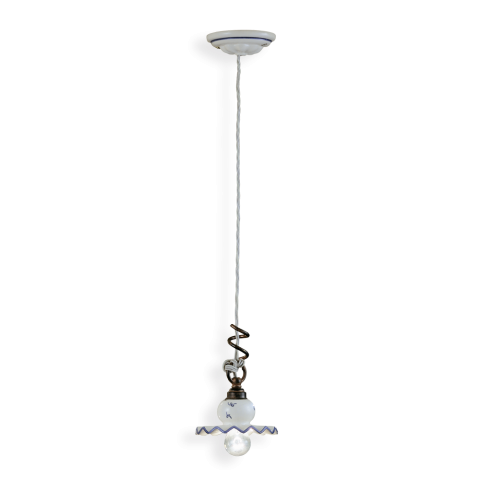 Levně Ferroluce Závěsné vintage svítidlo ROMA, ∅ 20 cm, 1xE14