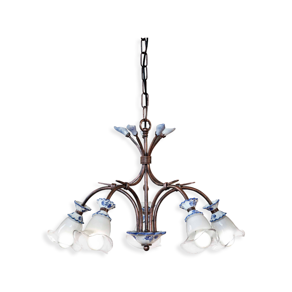 Ferroluce Závěsné svítidlo VINCENZA, ∅ 60 cm, 5xE14