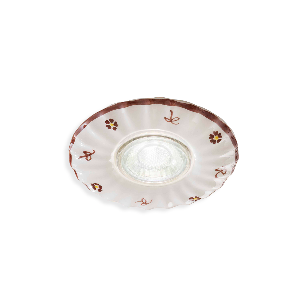 Levně Ferroluce Zapuštěné vintage svítidlo PESCARA, ∅ 12 cm, 1xGU10