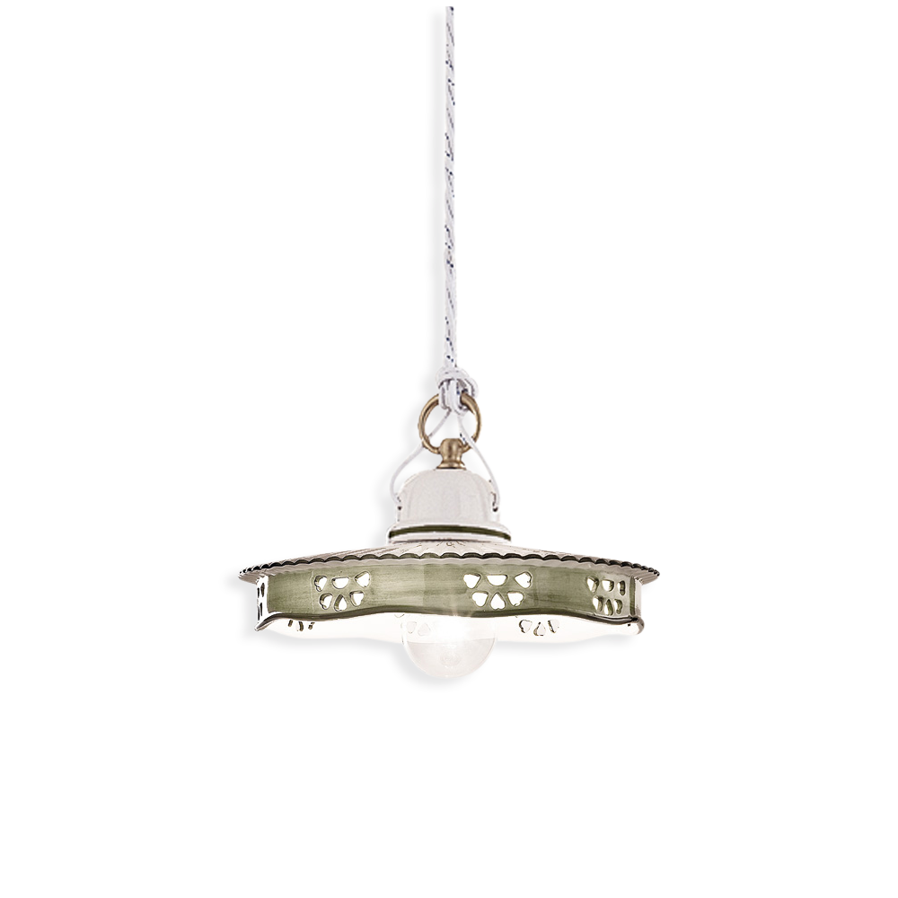 Levně Ferroluce Závěsné vintage svítidlo ALESSANDRIA, ∅ 23 cm, 1xE27