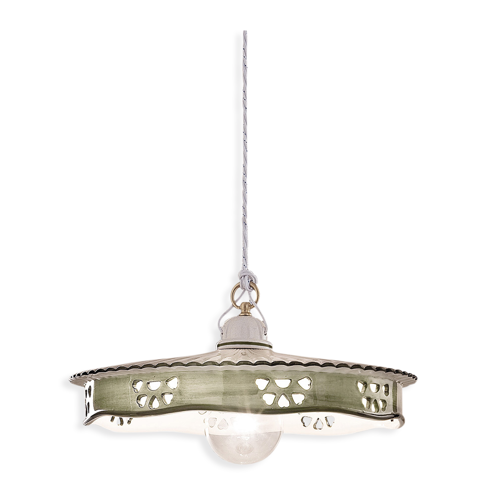 Levně Ferroluce Závěsné vintage svítidlo ALESSANDRIA, ∅ 33 cm, 1xE27