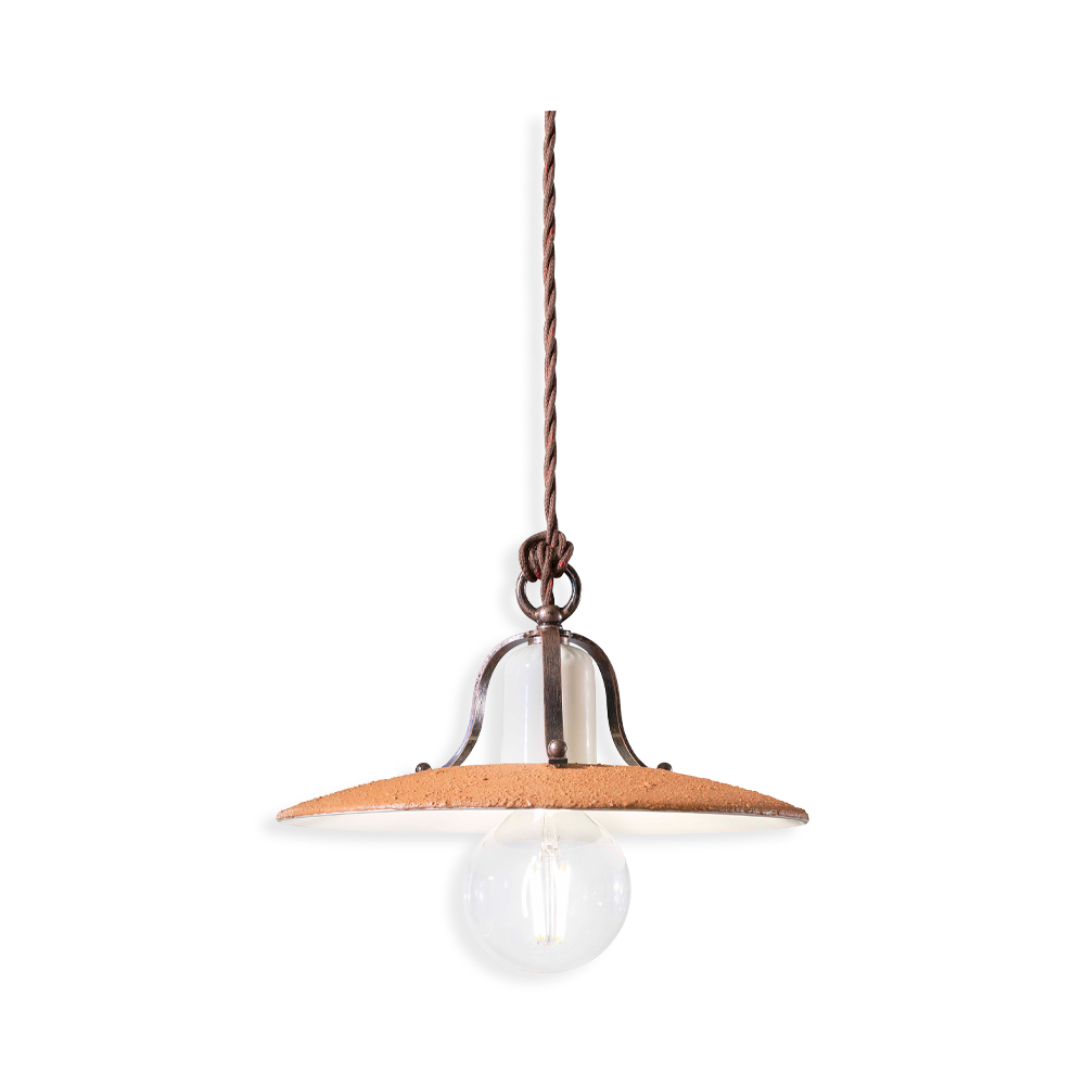 Levně Ferroluce Závěsné vintage svítidlo BOLOGNA, ∅ 30 cm, 1xE27