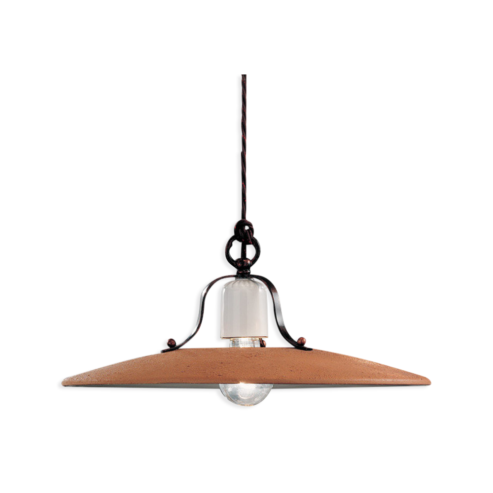 Levně Ferroluce Závěsné vintage svítidlo BOLOGNA, ∅ 40 cm, 1xE27