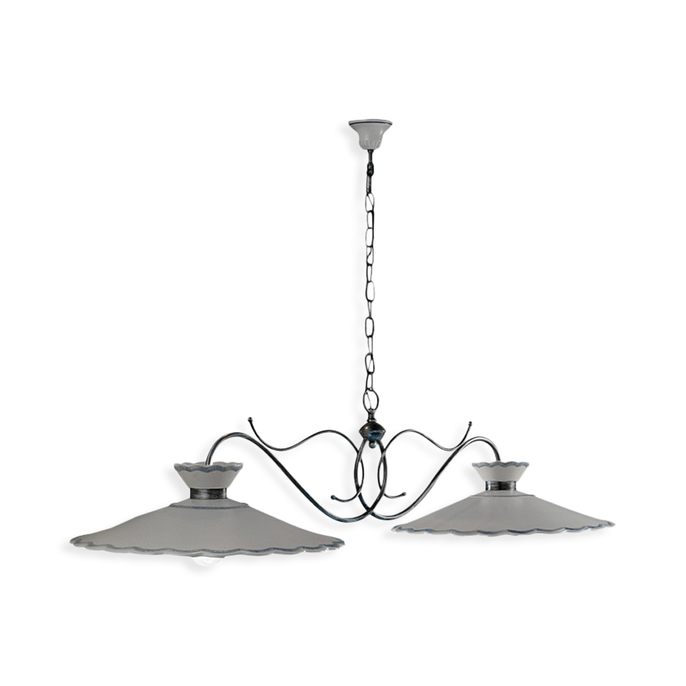 Levně Ferroluce Závěsné vintage svítidlo RAVENNA, d. 129 cm, 2xE27