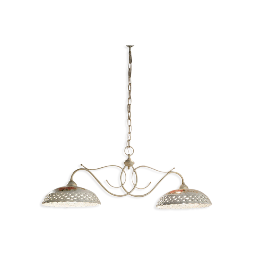 Levně Ferroluce Stropní vintage svítidlo VERONA, d. 100 cm, 2xE27