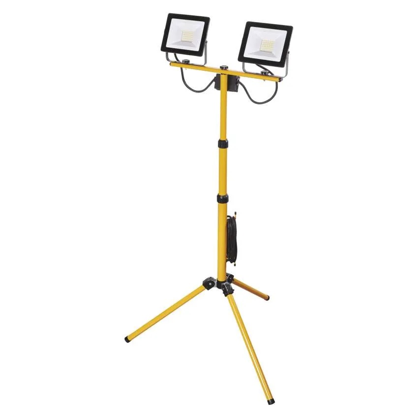 Emos lighting LED reflektor HOBBY SLIM, 2× 30W + trojnožka, žlutý, neutrální bílá 1531223120