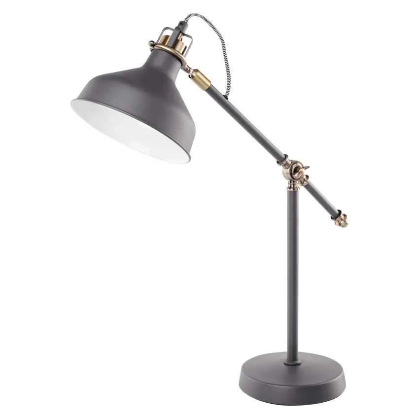 Emos lighting Stolní lampa HARRY na žárovku E27, tmavě šedá 1538171000