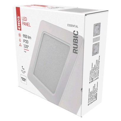 Emos lighting LED přisazené svítidlo RUBIC, čtvercové, 9W neutrální bílá 1539085093