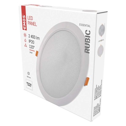 Emos lighting LED vestavné svítidlo RUBIC, kruhové, 24W neutrální bílá 1539085244