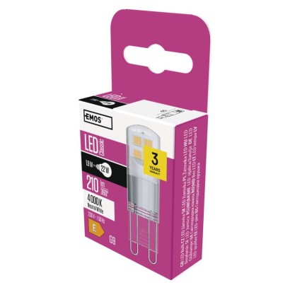 Emos lighting LED žárovka Classic JC / G9 / 1,9 W (22 W) / 210 lm / neutrální bílá 1525736407