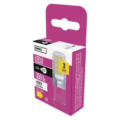Emos lighting LED žárovka Classic JC / G9 / 2,5 W (32 W) / 350 lm / neutrální bílá 1525736409