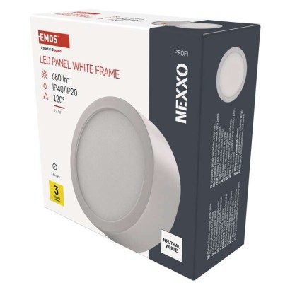 Emos lighting LED přisazené svítidlo NEXXO, kruhové, bílé, 7,6W, neutrální bílá 1539085070