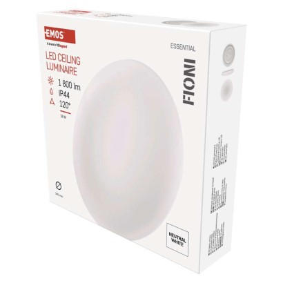 Emos lighting LED přisazené svítidlo FIONI, kruhové bílé 18W neutrální b., IP44 1539085184