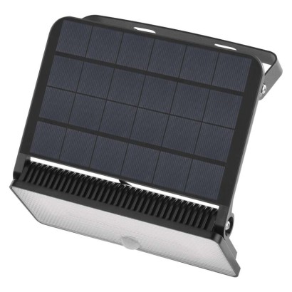 EMOS Solární LED reflektor SOLO s pohybovým čidlem, černý, neutrální bílá 1552122000