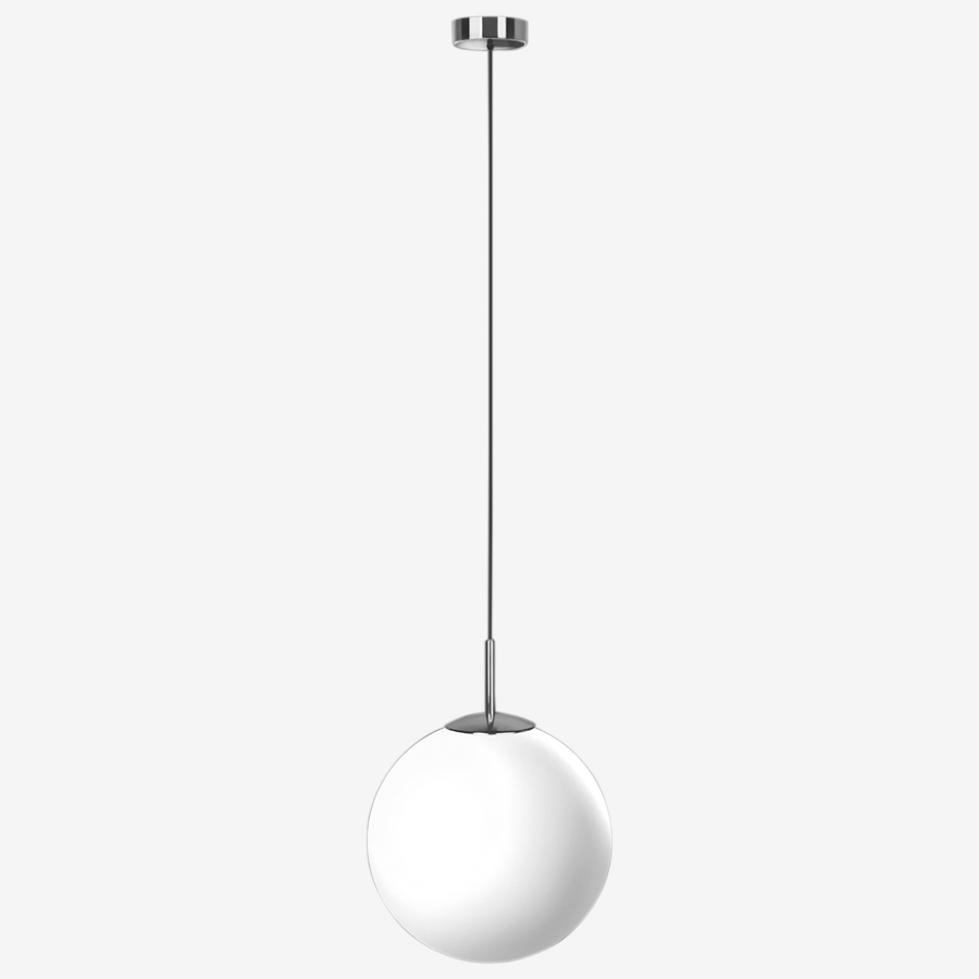 Lucis Závěsné LED svítidlo POLARIS ZKS 12,8W, ⌀ 300 mm Barva: Chrom, Teplota světla: 3000K - teplá bílá, Stmívání, řízení: DALI