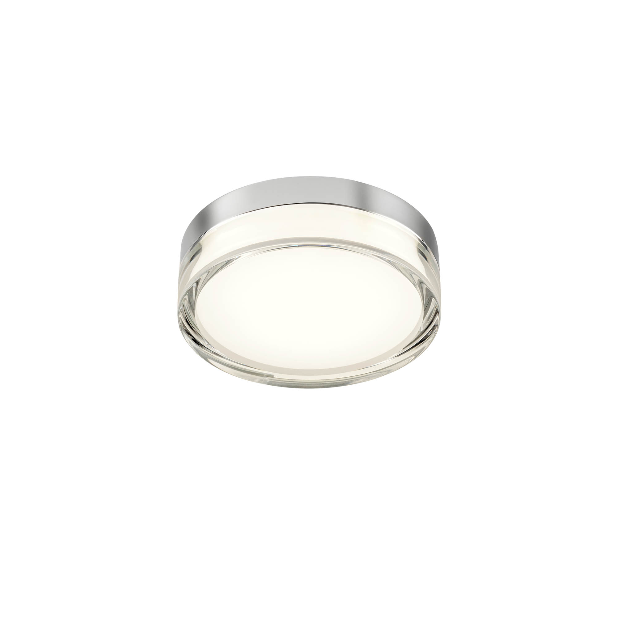 Redo Stropní LED svítidlo FRISBI, 8W, Ø 150 mm, IP44 Barva: Chrom, Teplota světla: 4000K