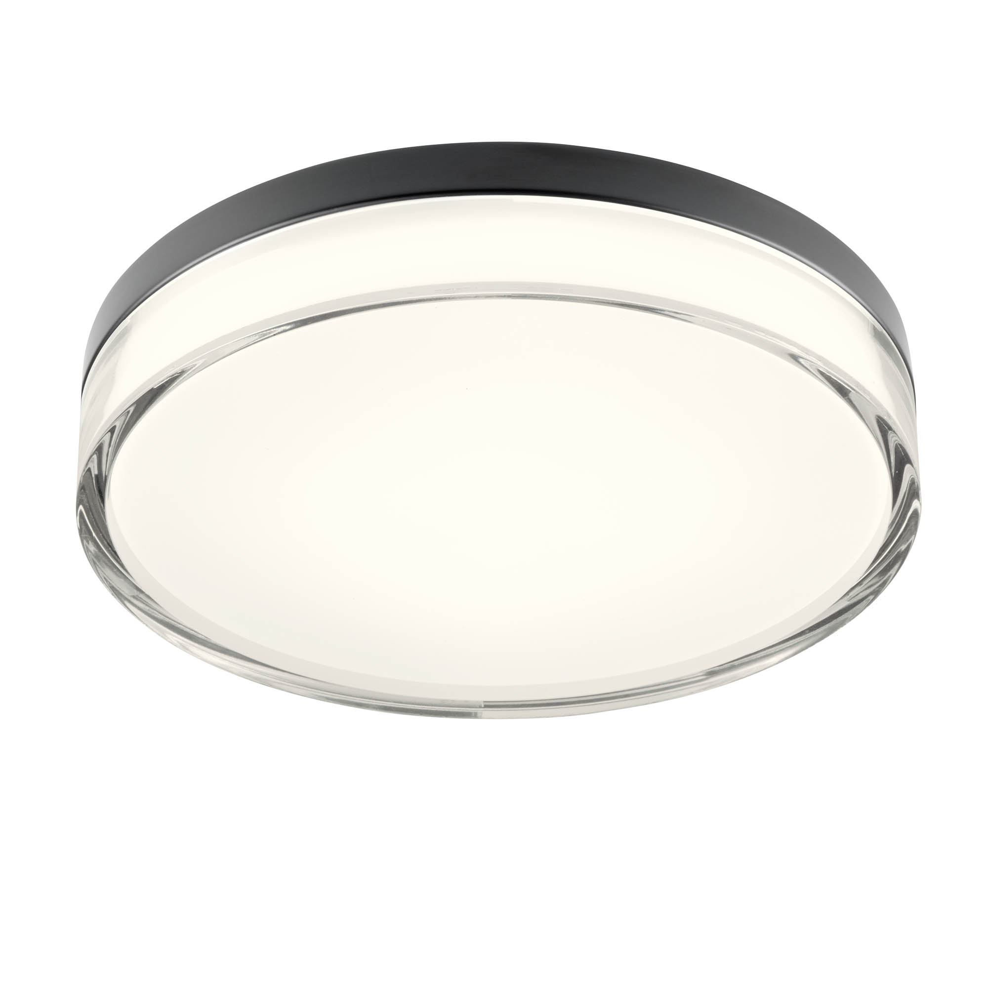 Redo Stropní LED svítidlo FRISBI, 18W, Ø 280 mm, CCT switch 3000-4000K, IP44 Barva: Černá