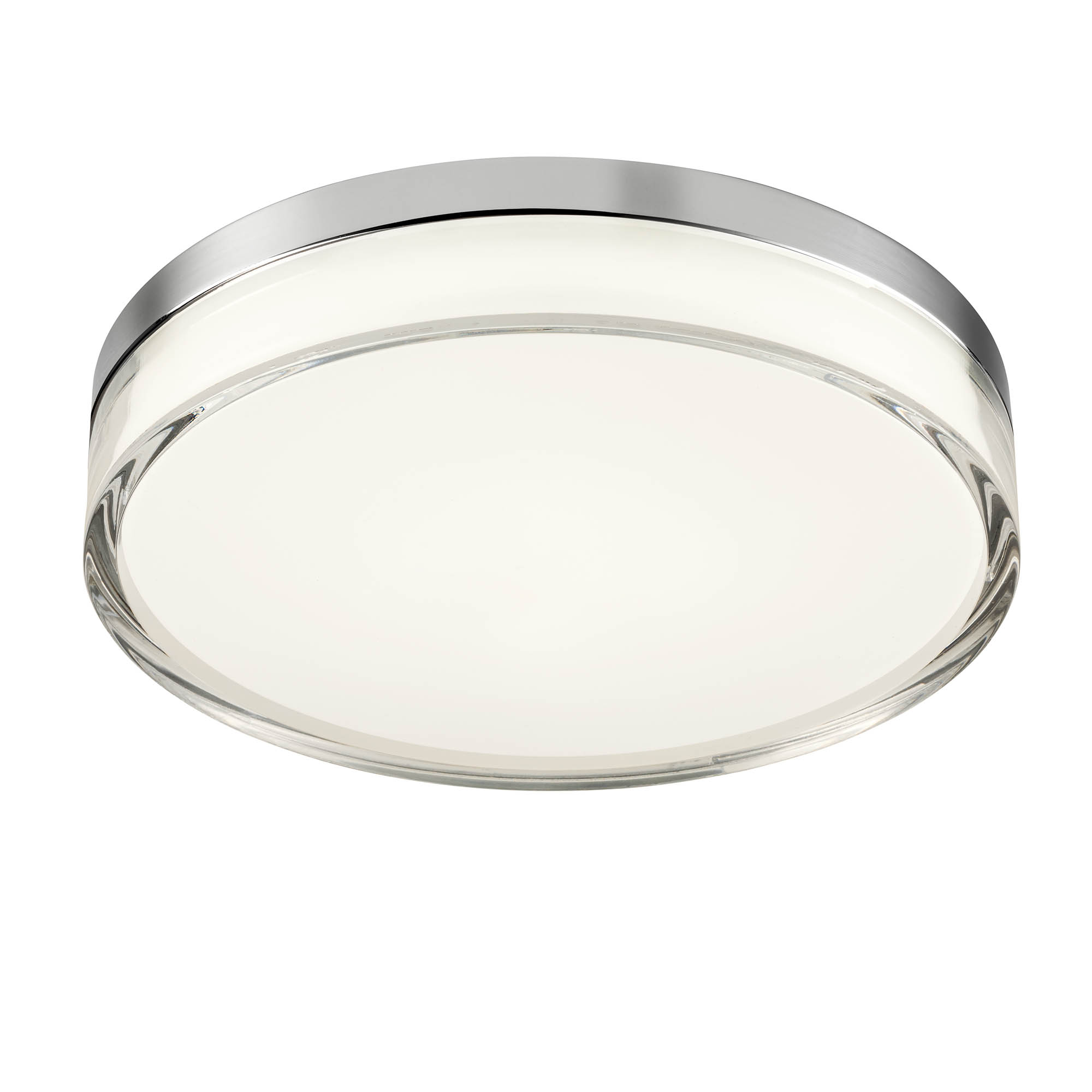 Redo Stropní LED svítidlo FRISBI, 18W, Ø 280 mm, CCT switch 3000-4000K, IP44 Barva: Chrom