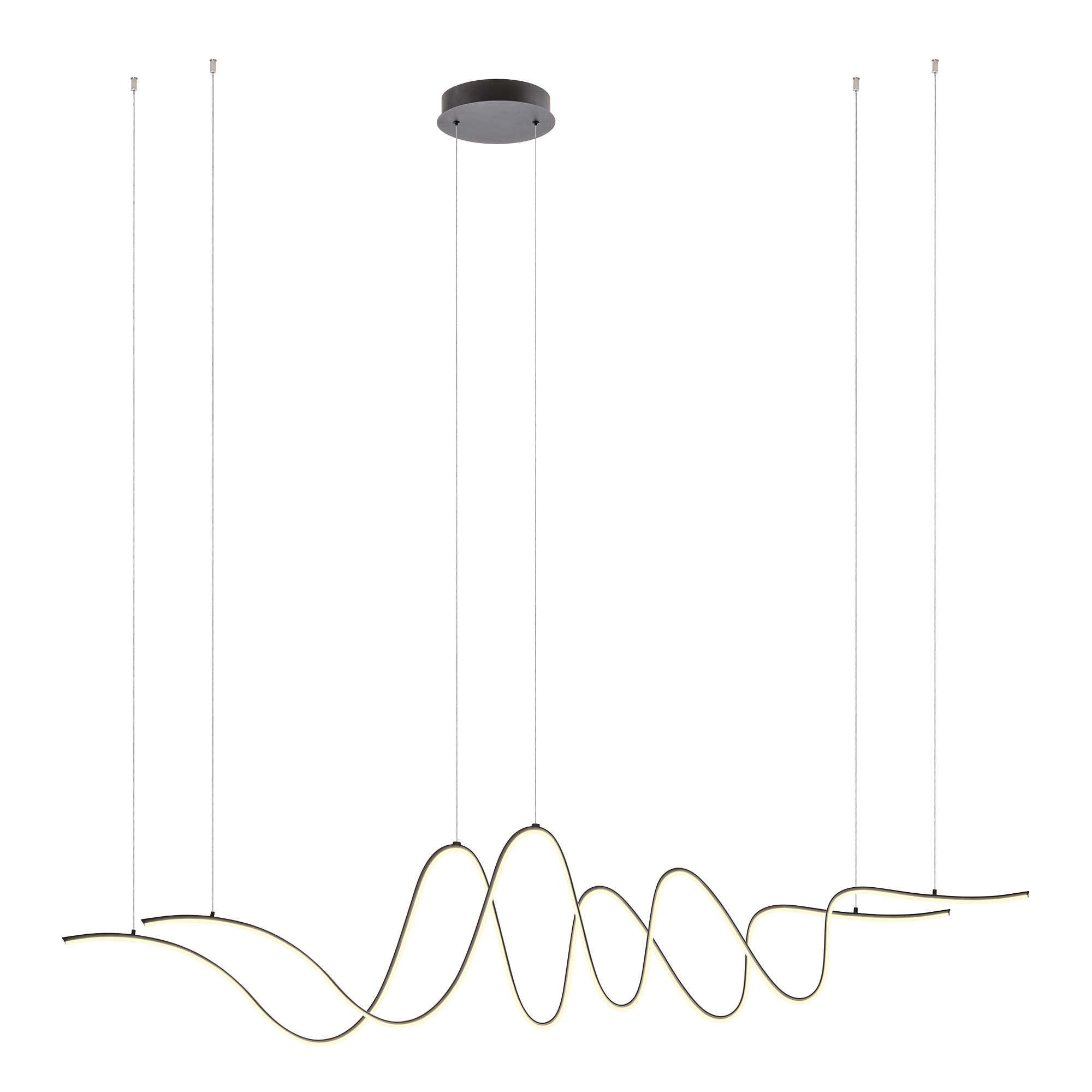 Redo Závěsné LED svítidlo IMPULS š: 1710mm, 68W Barva: Černá