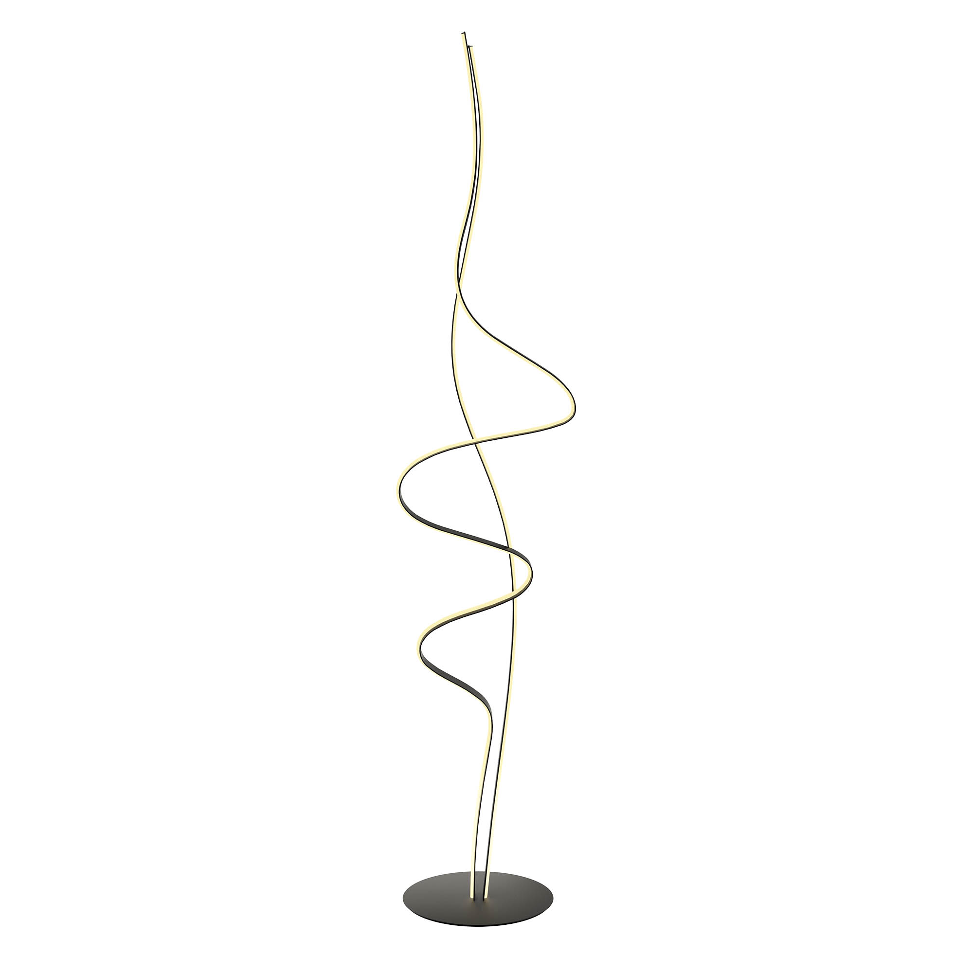 Redo Stojací LED lampa IMPULS v: 160cm, 36W Barva: Černá