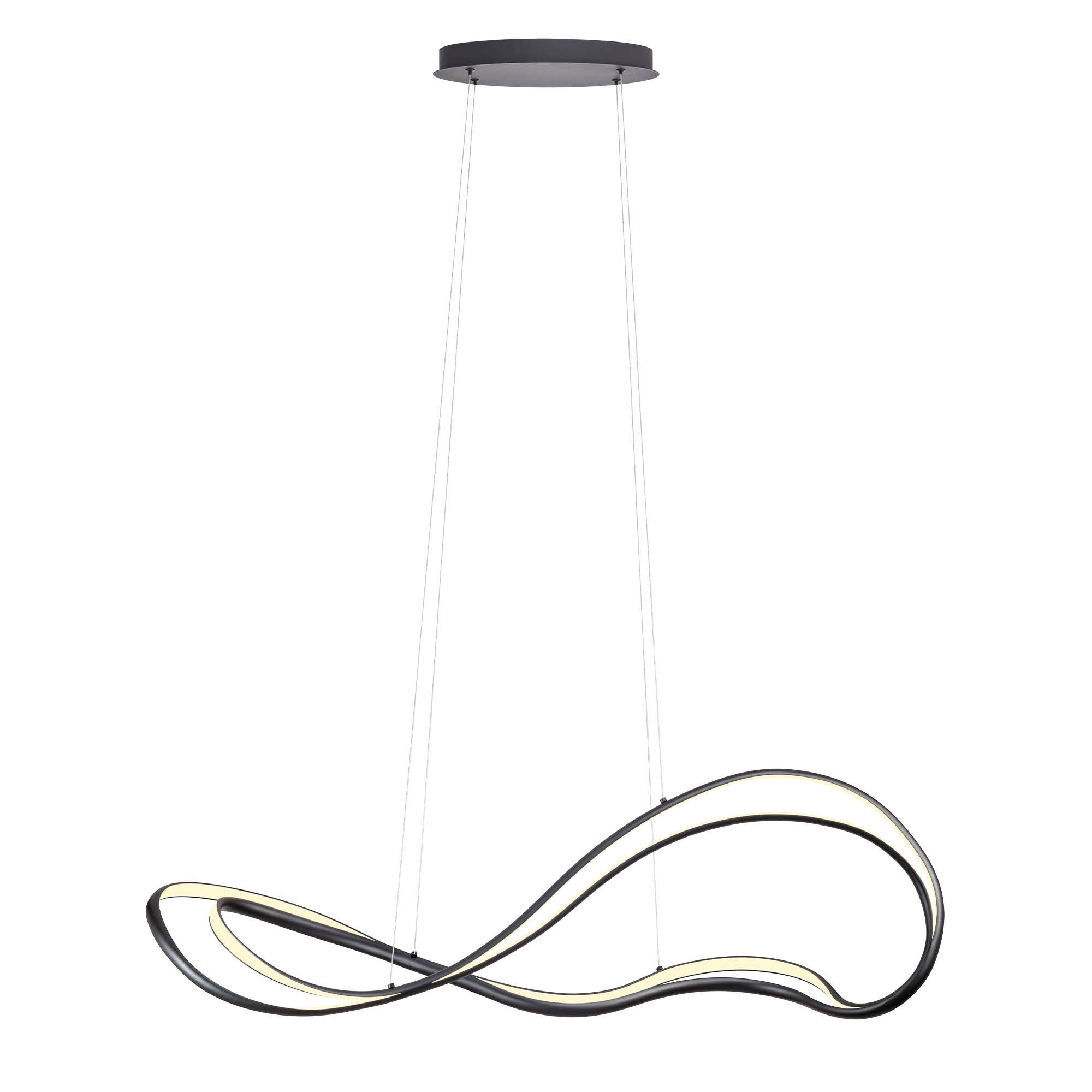 Redo Závěsné LED svítidlo TEMPEST, 58W, š. 1150 mm Barva: Černá