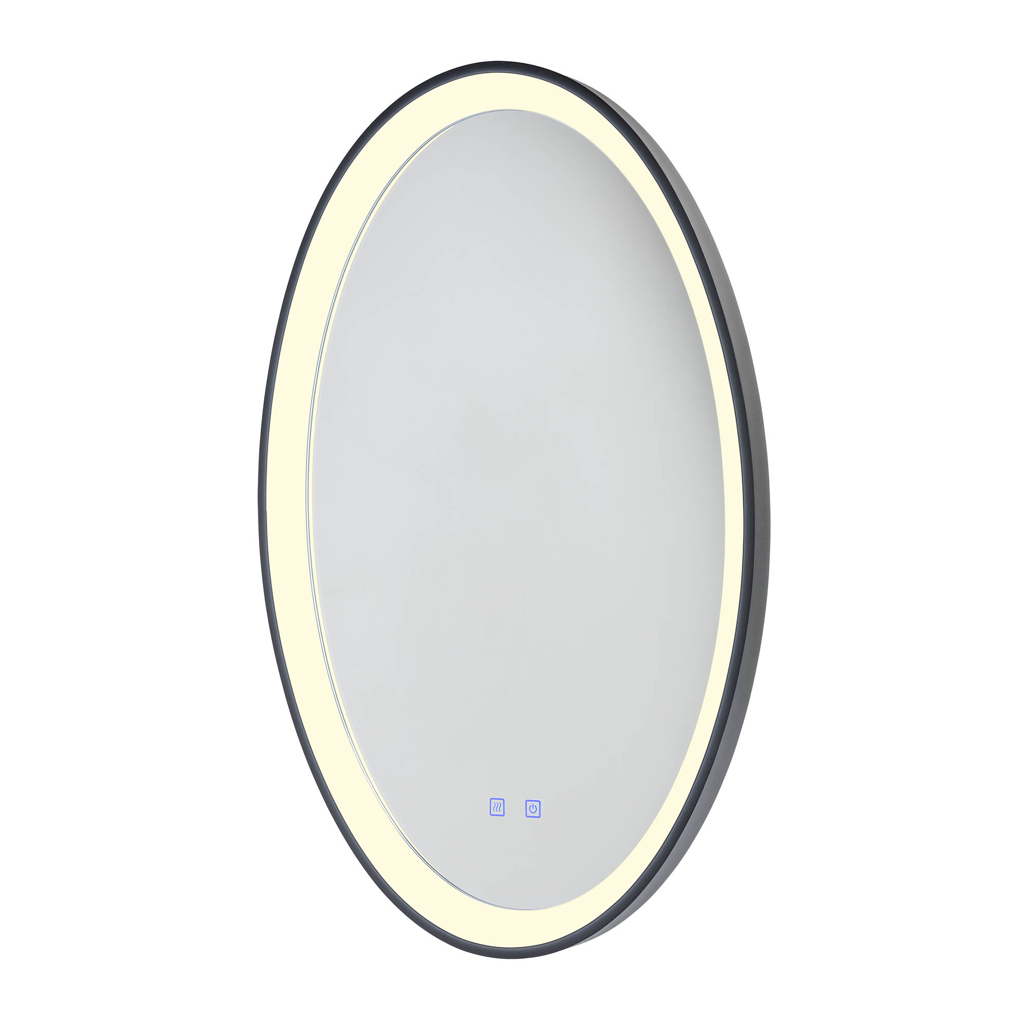 Redo Nástěnné LED zrcadlo VANITY, 36W, v. 800 mm, CCT switch 3000-6000K, IP44 Barva: Černá