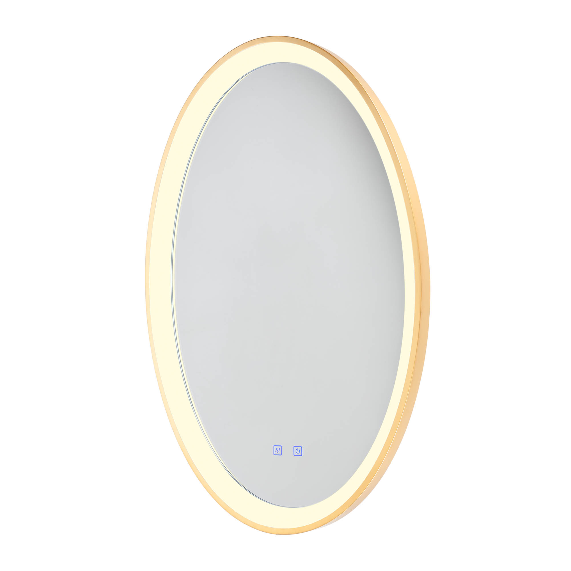 Redo Nástěnné LED zrcadlo VANITY, 36W, v. 800 mm, CCT switch 3000-6000K, IP44 Barva: Zlatá