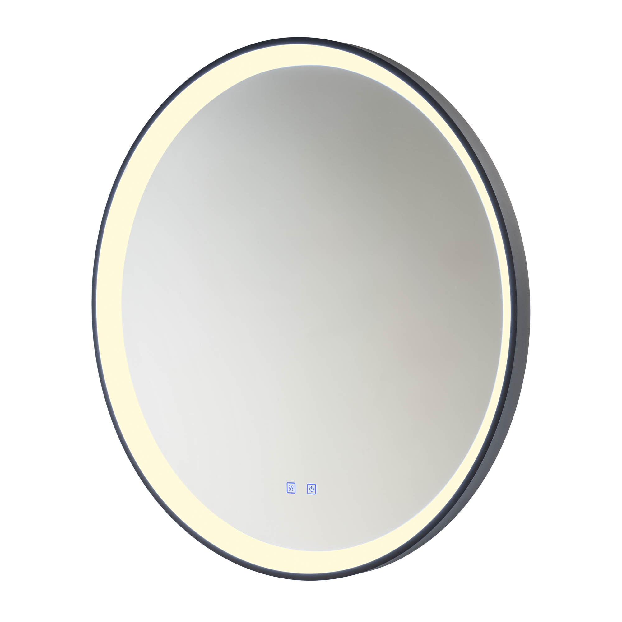 Redo Nástěnné LED zrcadlo VANITY, 48W, Ø 780 mm, CCT switch 3000-6000K, IP44 Barva: Černá