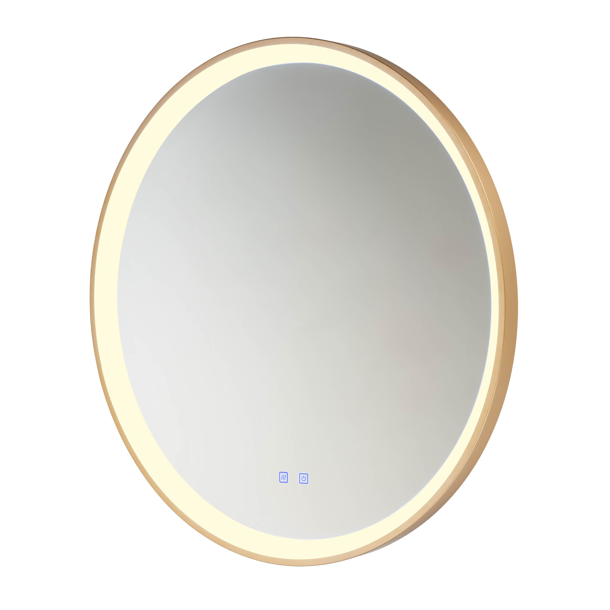 Redo Nástěnné LED zrcadlo VANITY, 48W, Ø 780 mm, CCT switch 3000-6000K, IP44 Barva: Zlatá