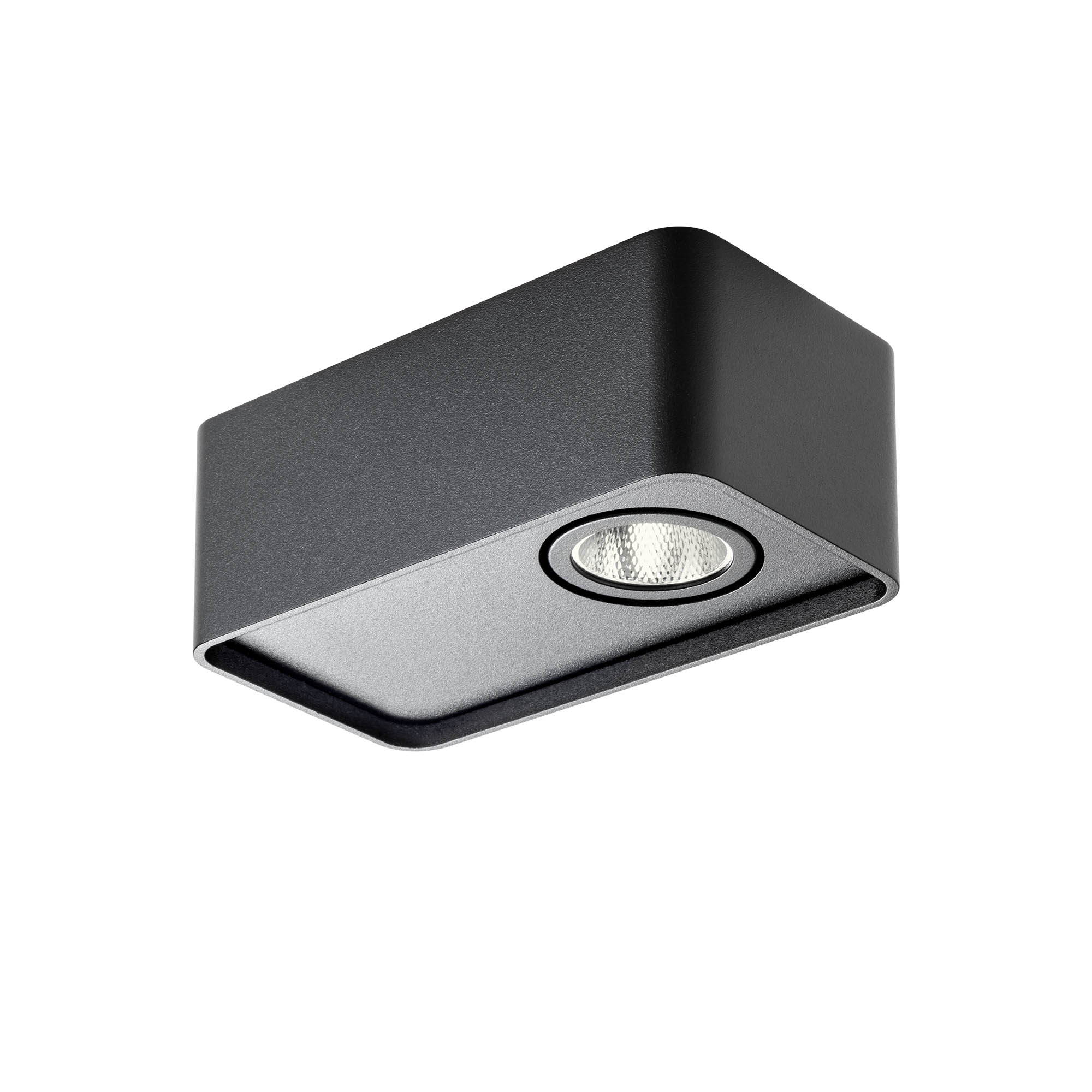 Redo Stropní LED svítidlo YUKI 6,2W, š. 130 mm Barva: Černá, Teplota světla: 2700K