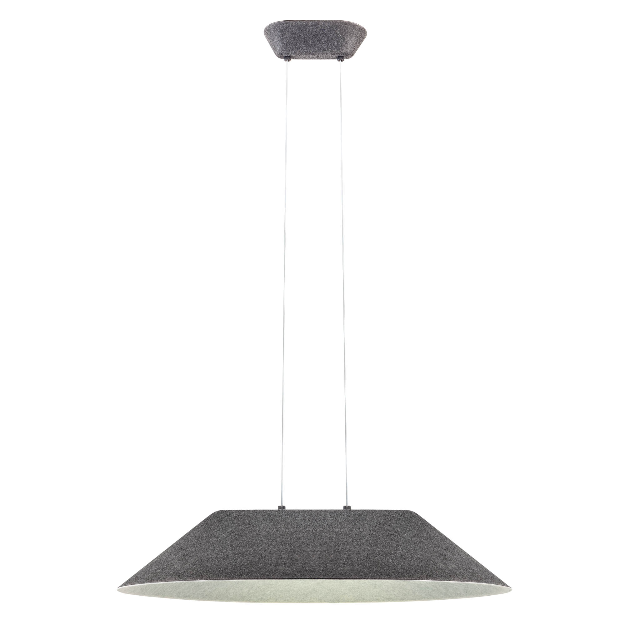 Redo Závěsné akustické LED svítidlo AKIRA ø 750mm, 12W Barva: Antracit-šedá, Teplota světla: 2700K