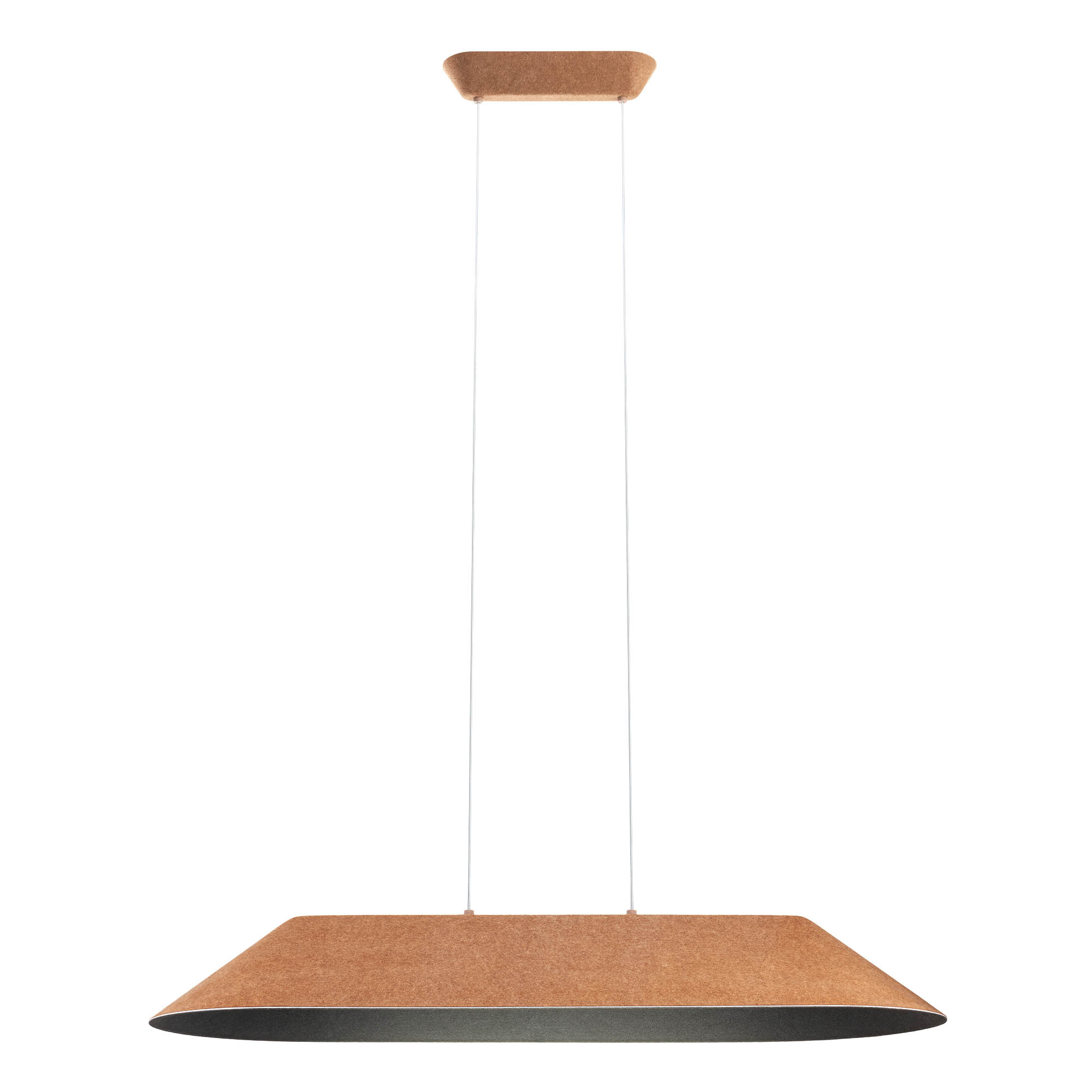 Redo Závěsné akustické LED svítidlo AKIRA š: 1090mm, 23,5W Barva: Kávová-šedá, Teplota světla: 3000K