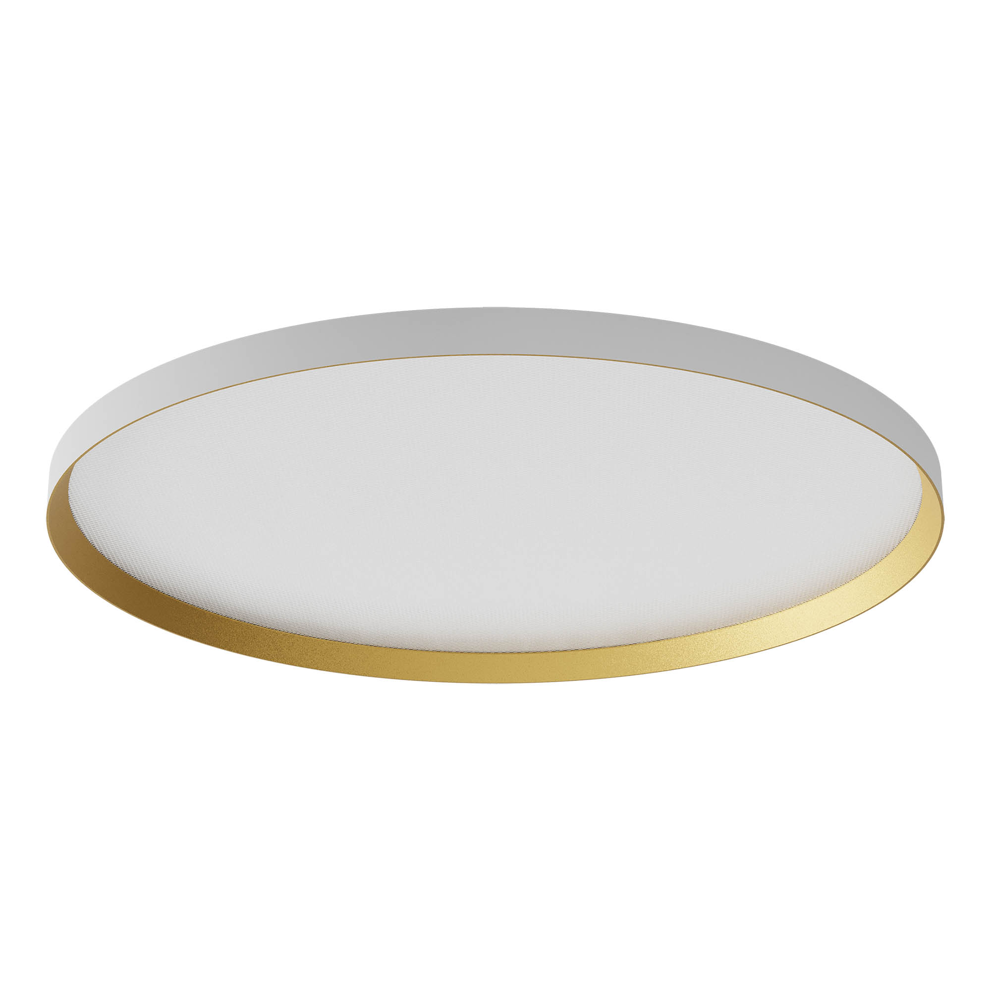 Redo Stropní LED svítidlo DAMA ø 800mm, 60W Barva: Bílá-zlatá, Stmívání, řízení: DALI