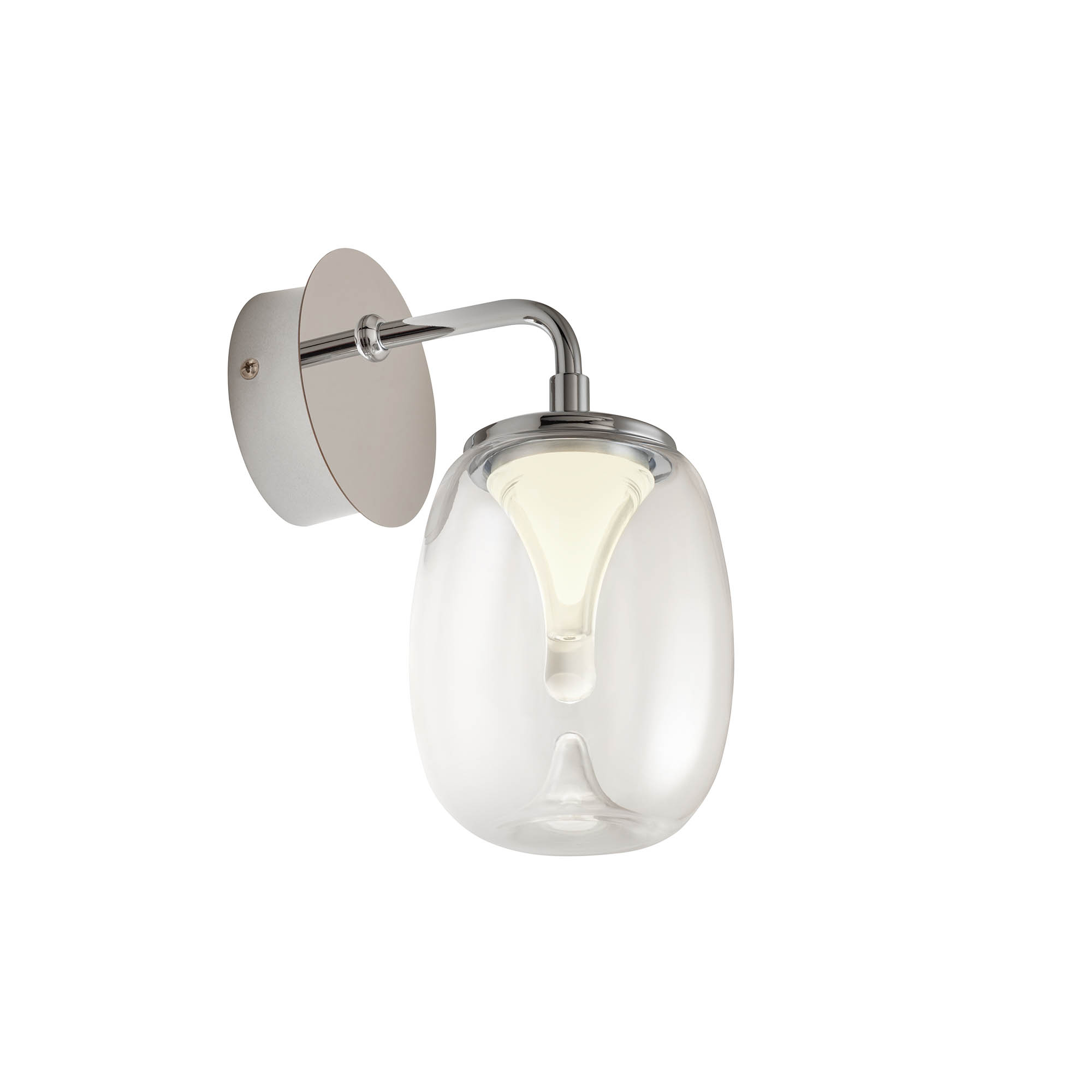 Redo Nástěnné LED svítidlo DROP  ø 110mm, 6W Barva: Chrom