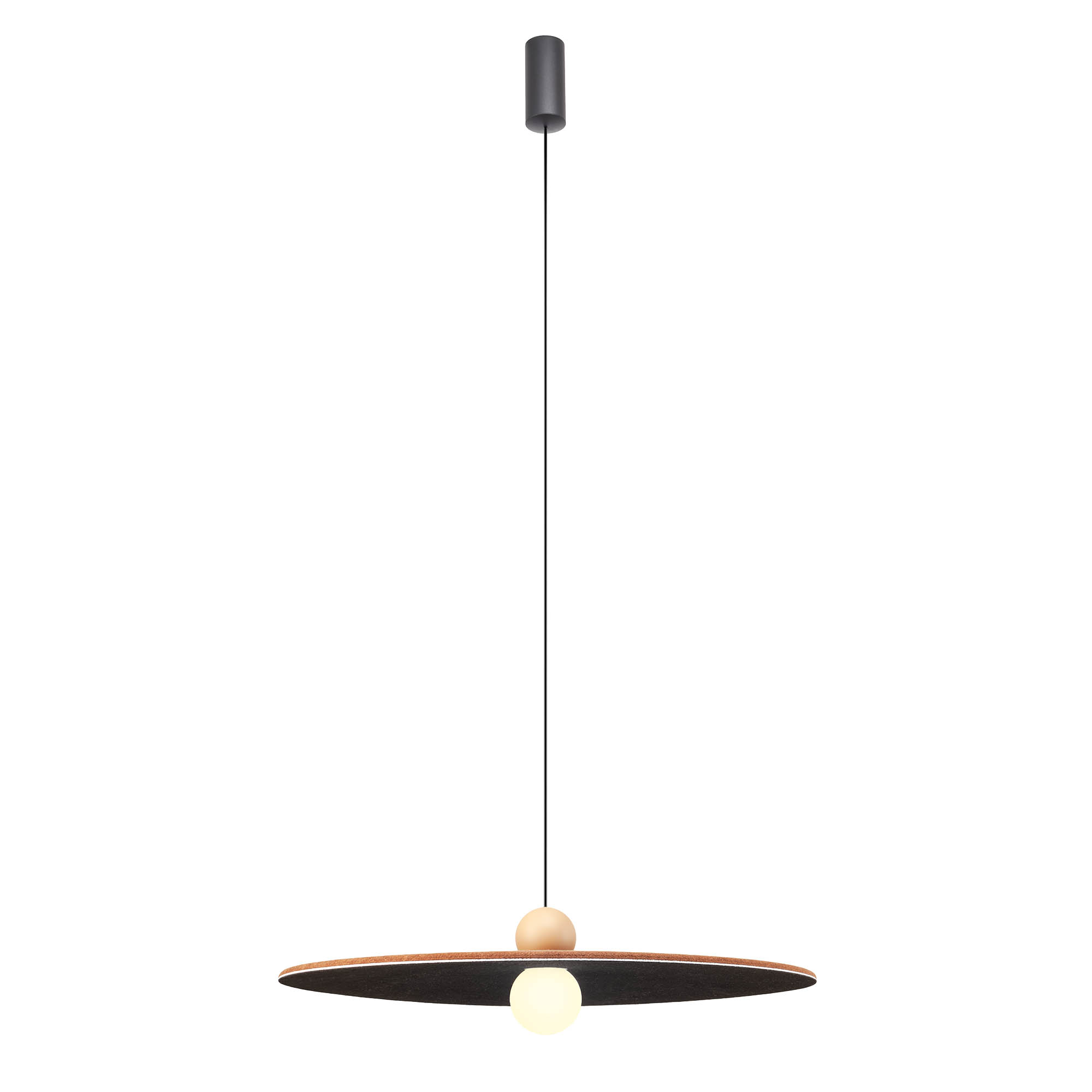 Redo Závěsné LED svítidlo NUWA  ø 600mm, 7W Barva: Kávová-šedá, Teplota světla: 3000K