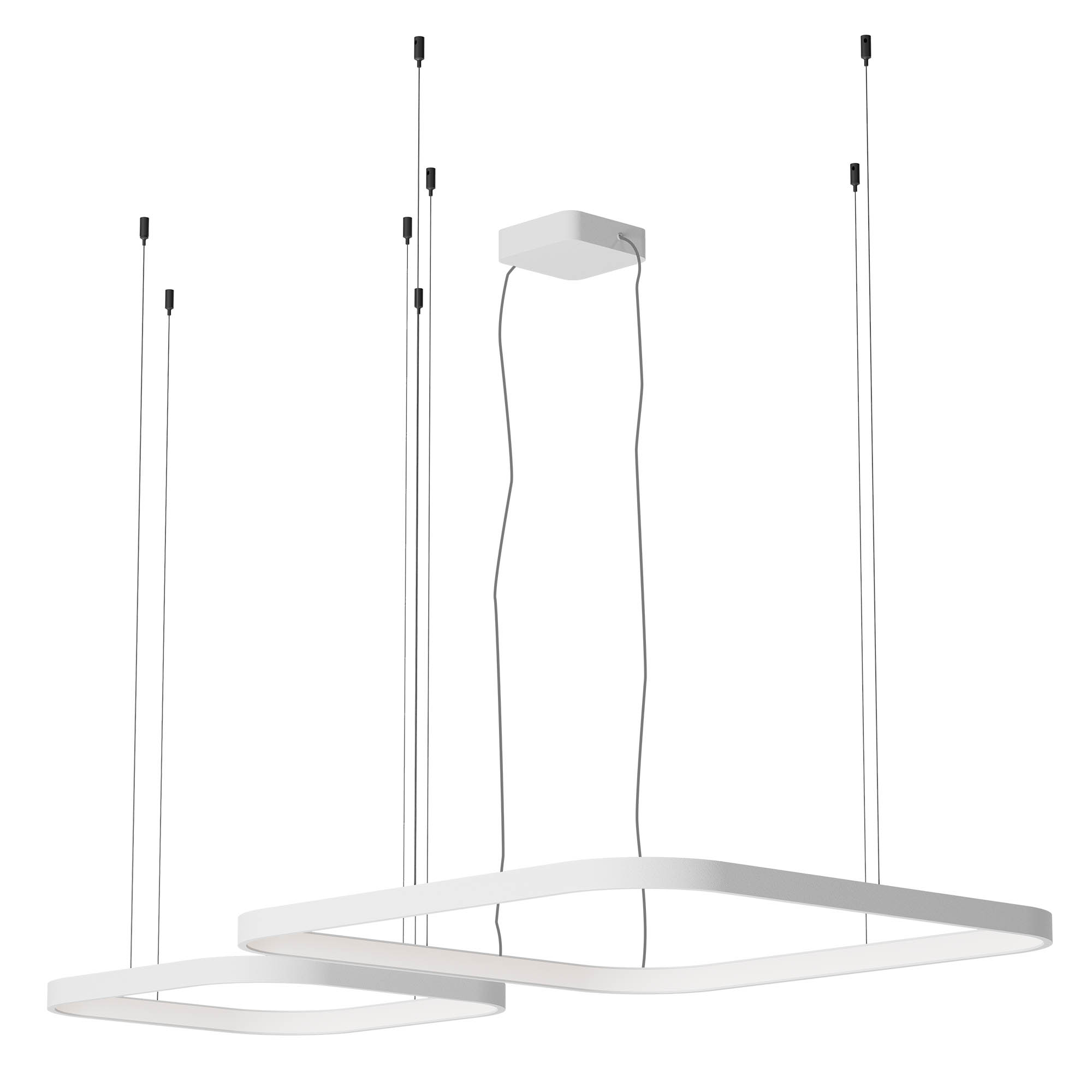 Redo Závěsné LED svítidlo ORION š: 500mm + 750mm, 96W Barva: Bílá, Stmívání, řízení: TRIAC