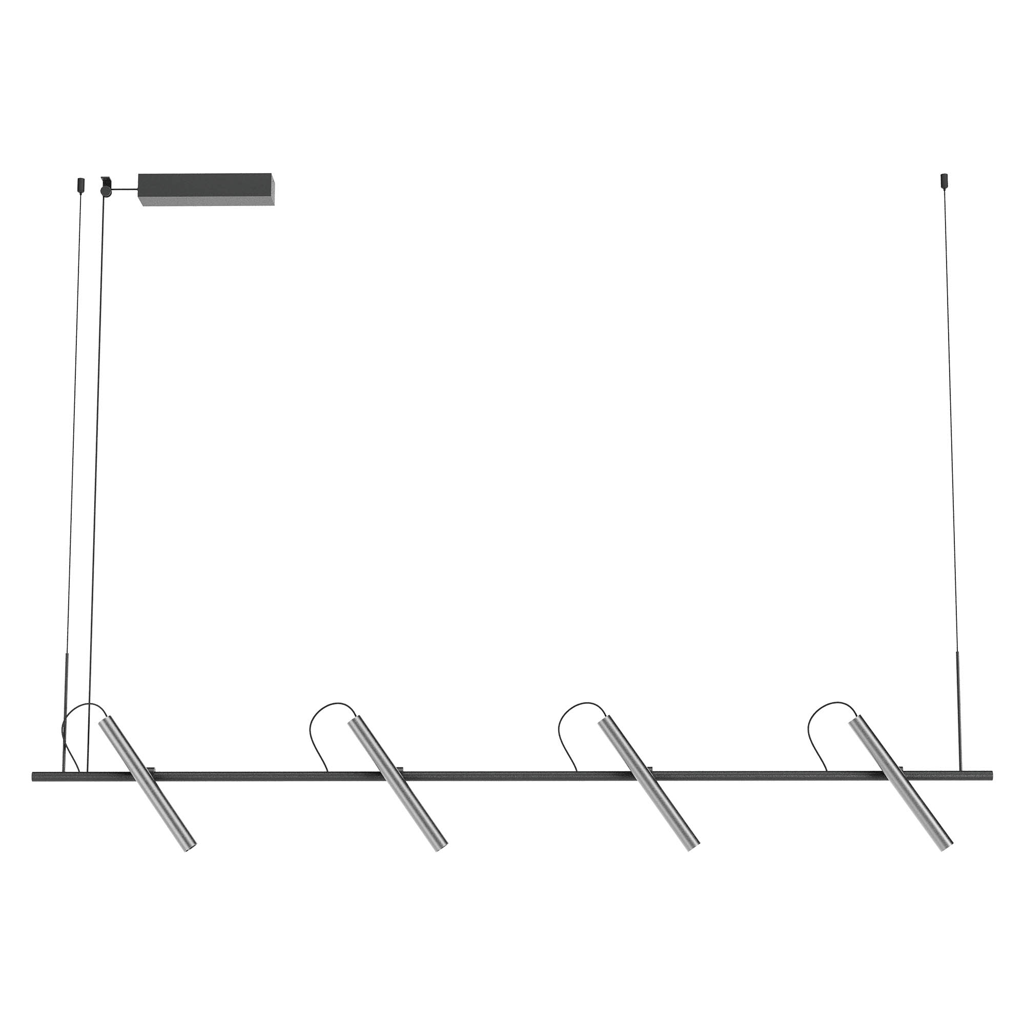 Redo Závěsné LED svítidlo PRAXI š: 1500mm, 28,5W Barva: Černá-nikl, Teplota světla: 2700K