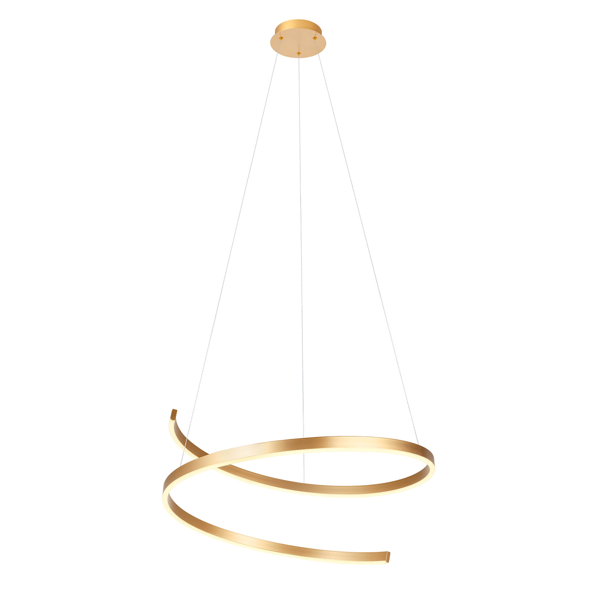 Redo Závěsné LED svítidlo SCROLL ø 750mm, 46W Barva: Bronzová
