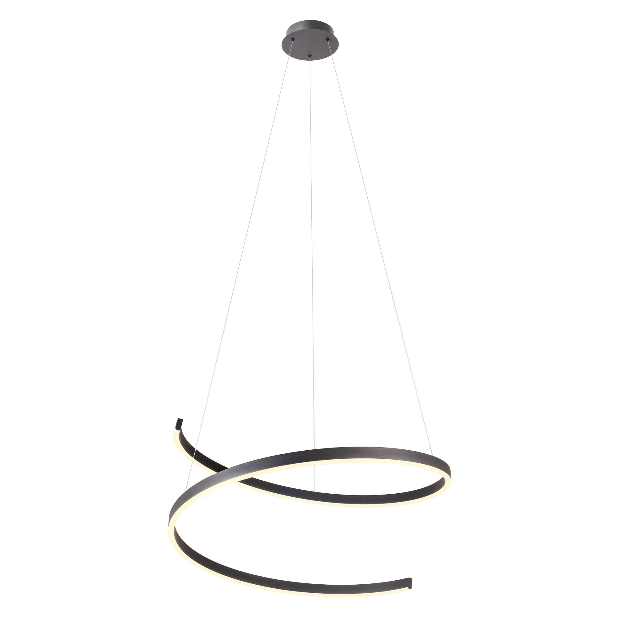 Redo Závěsné LED svítidlo SCROLL ø 750mm, 46W Barva: Černá