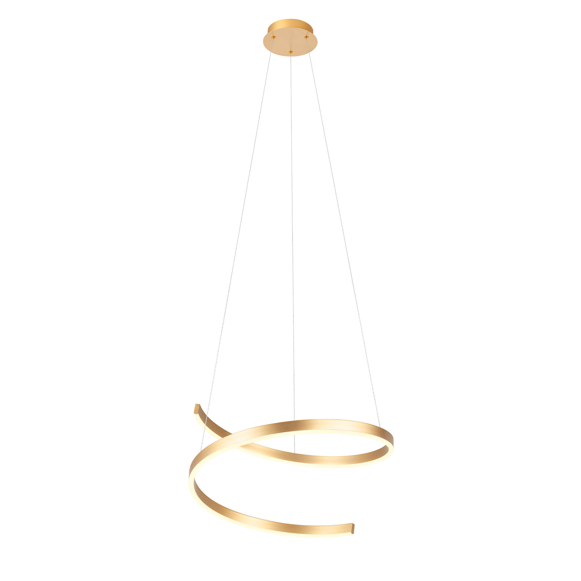 Redo Závěsné LED svítidlo SCROLL ø 600mm, 38W Barva: Bronzová