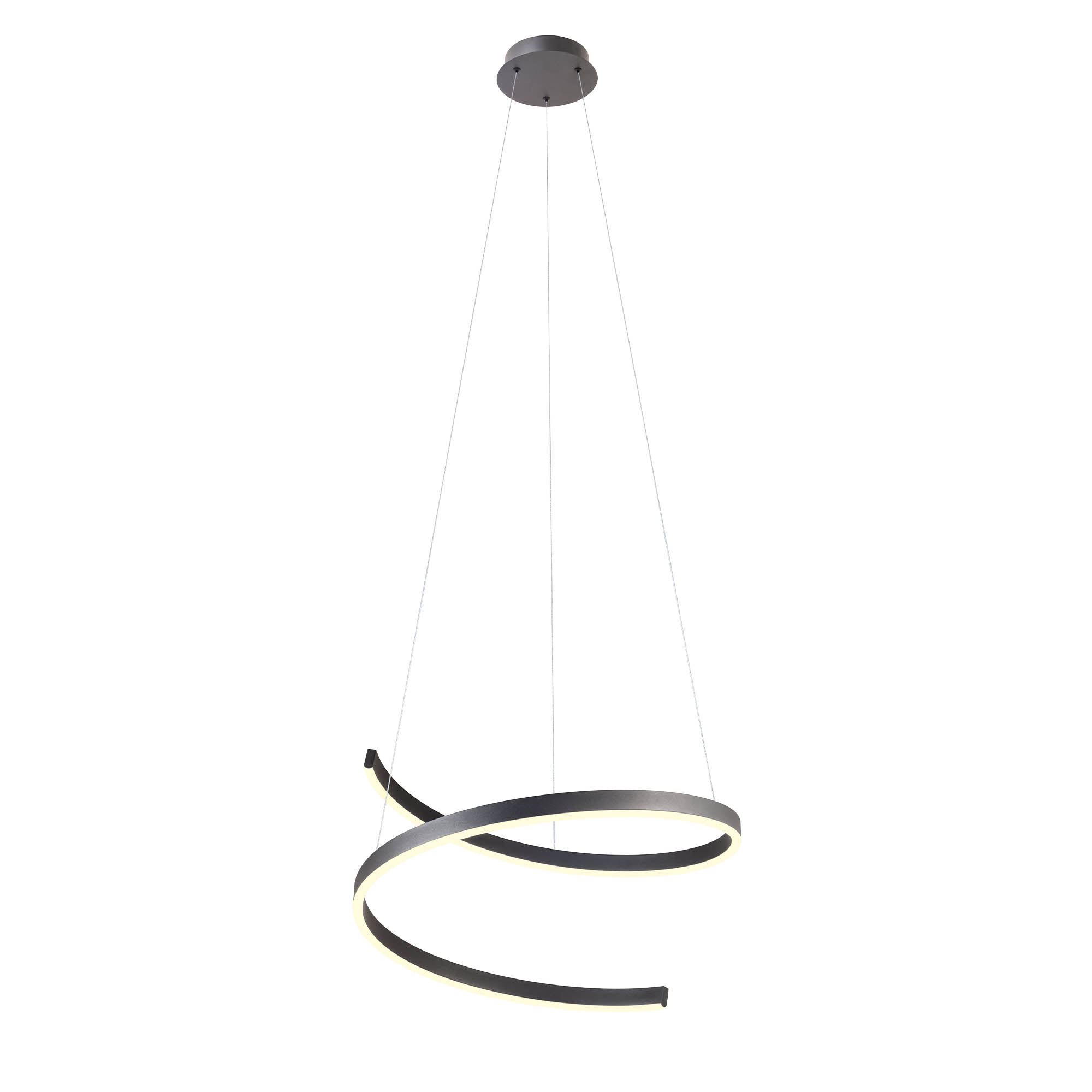 Redo Závěsné LED svítidlo SCROLL ø 600mm, 38W Barva: Černá