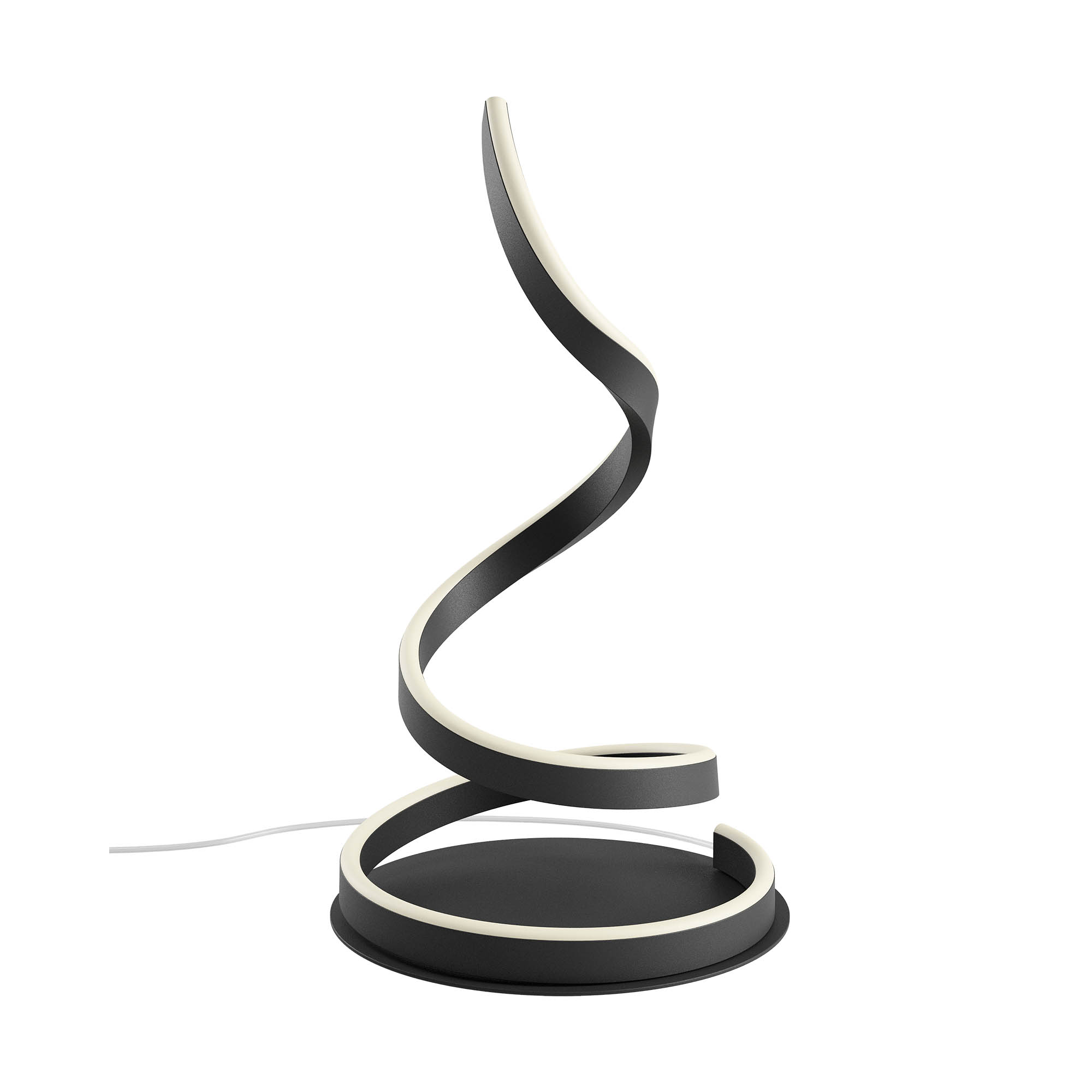 Redo Stolní LED lampa SCROLL v: 46cm, 19W Barva: Černá