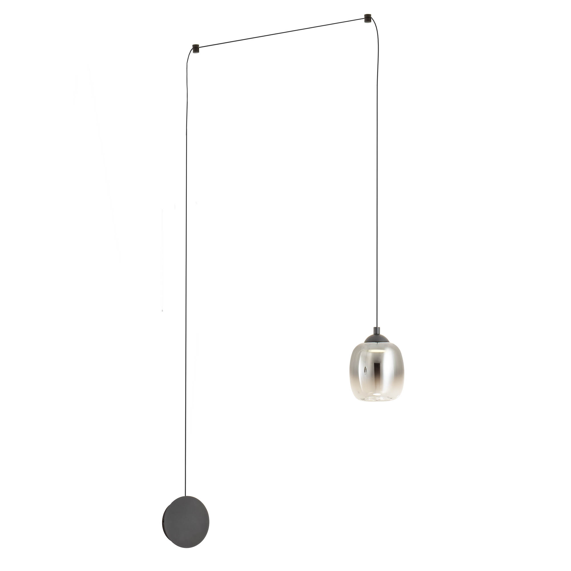 Redo Nástěnné / závěsné LED svítidlo KHADI ø 120mm, 6W