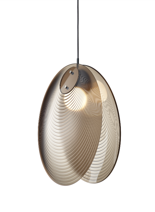 Bomma Luxusní LED závěsné svítidlo Ama opened s baldachýnem Stmívání, řízení: TRIAC, Barva skla: Bronzová matná