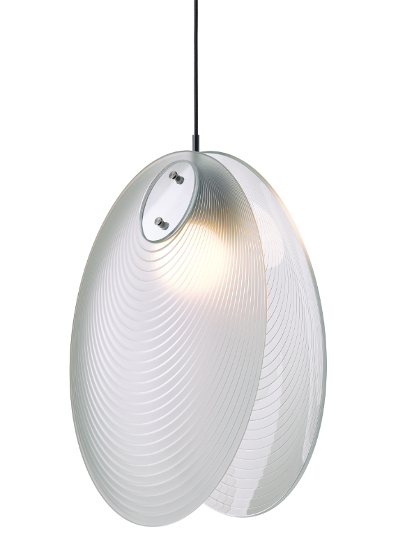 Bomma Luxusní LED závěsné svítidlo Ama opened s baldachýnem Stmívání, řízení: DALI, Barva skla: Čirá matná